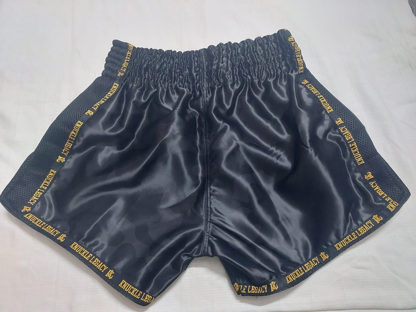Knuckle Legacy Muay Thai Shorts – Gold Authority Edition