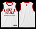 Knuckle Legacy white and red performance tank top