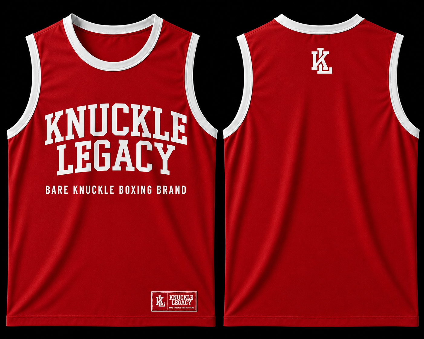 Knuckle Legacy bloody red & white performance vest