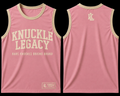 Knuckle Legacy pink and white performance tank top